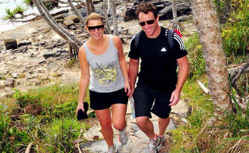 New Zealanders Helen Murtagh and Shane Inder set off for a walk in Noosa National Park. New Zealanders Helen Murtagh and Shane Inder set off for a walk in Noosa National Park.